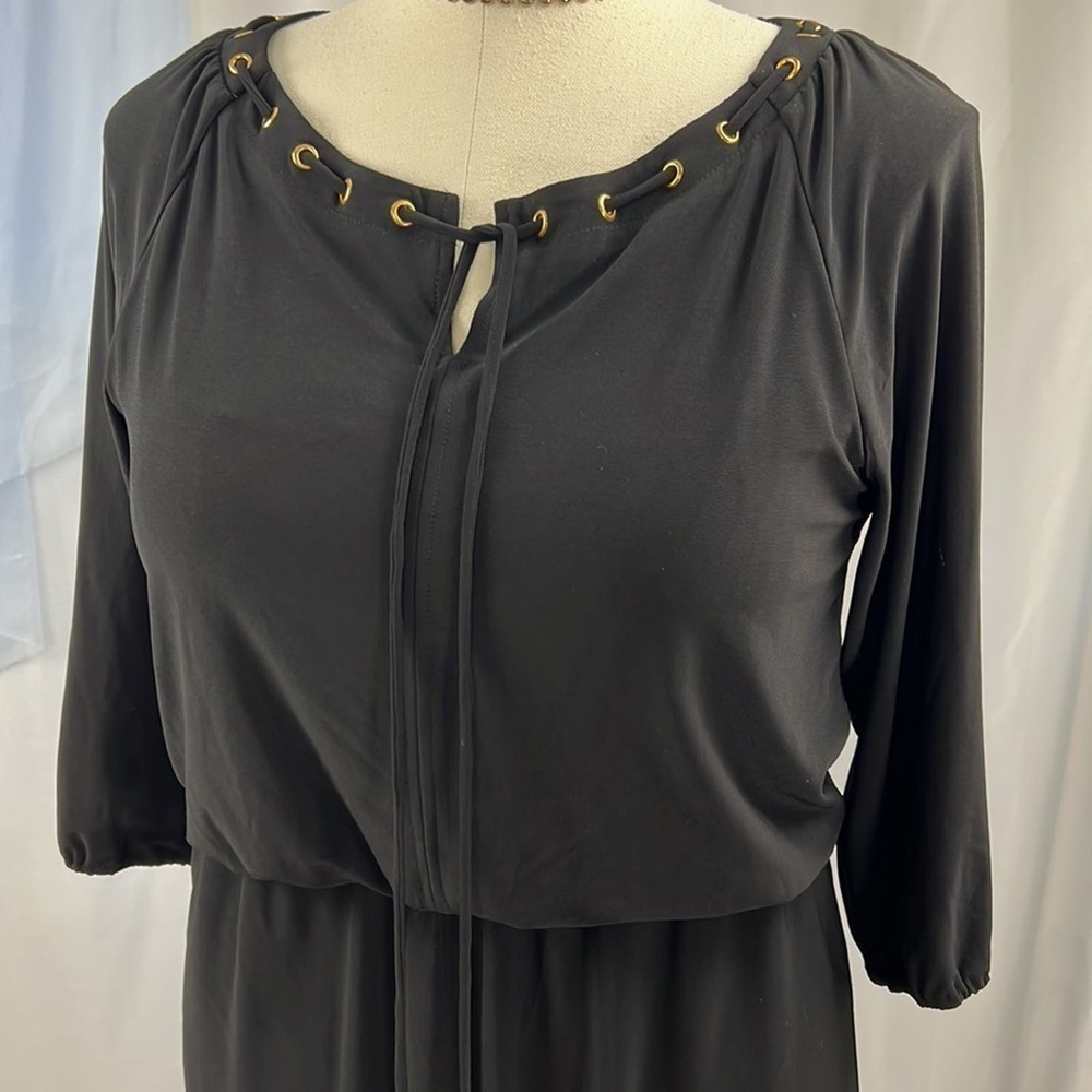 Nine West long sleeve modest little black dress size 6 - Picture 2 of 11